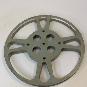 VINTAGE MOVIE REEL METAL GOLDBERG BROS WALL ART PROP GRAY 10•5”